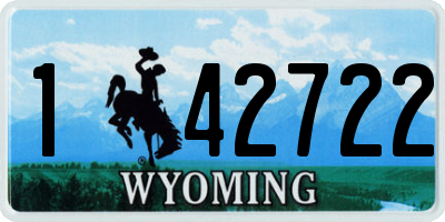WY license plate 142722