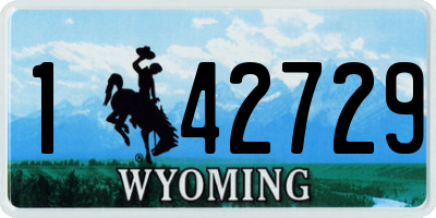 WY license plate 142729