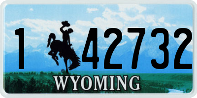 WY license plate 142732