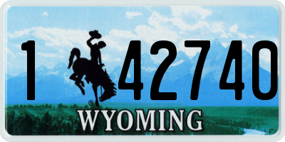 WY license plate 142740