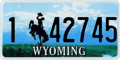 WY license plate 142745