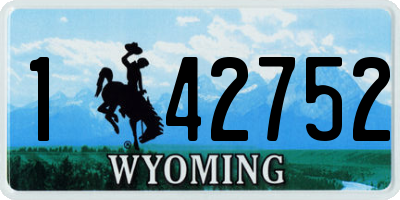WY license plate 142752