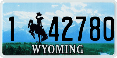 WY license plate 142780