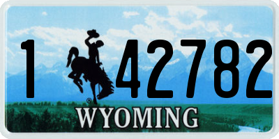 WY license plate 142782