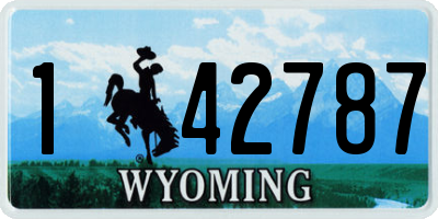 WY license plate 142787