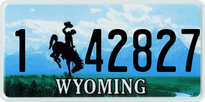 WY license plate 142827