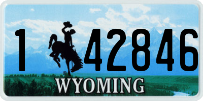 WY license plate 142846