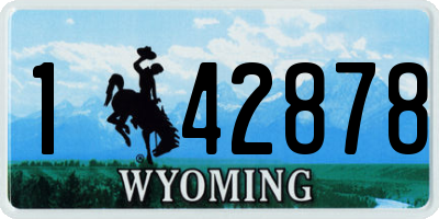 WY license plate 142878