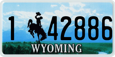 WY license plate 142886