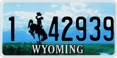 WY license plate 142939
