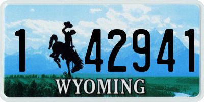 WY license plate 142941