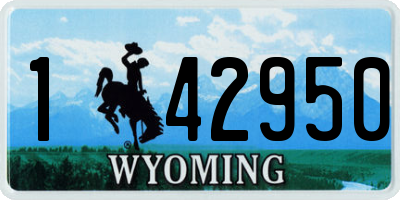 WY license plate 142950