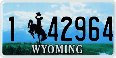 WY license plate 142964