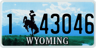 WY license plate 143046