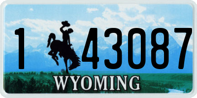 WY license plate 143087