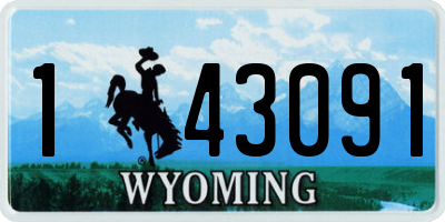 WY license plate 143091