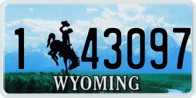 WY license plate 143097