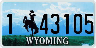 WY license plate 143105
