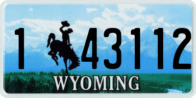WY license plate 143112