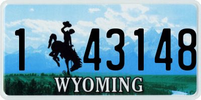 WY license plate 143148