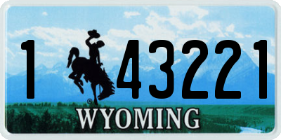 WY license plate 143221