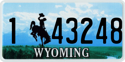 WY license plate 143248