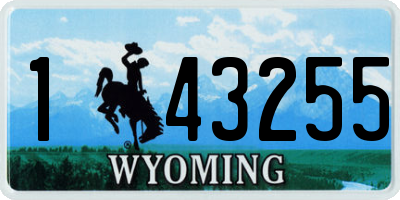 WY license plate 143255