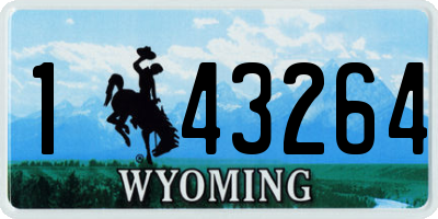 WY license plate 143264