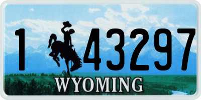 WY license plate 143297