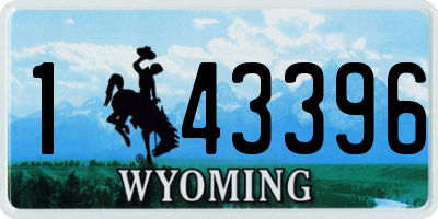 WY license plate 143396