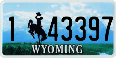 WY license plate 143397