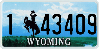WY license plate 143409
