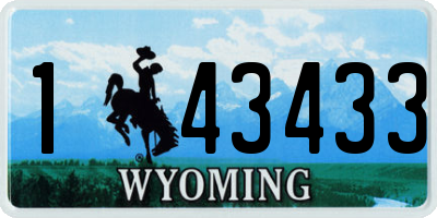 WY license plate 143433