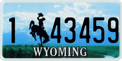 WY license plate 143459