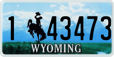 WY license plate 143473