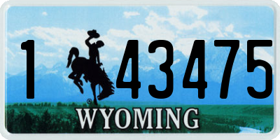WY license plate 143475