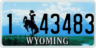WY license plate 143483