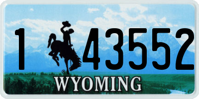 WY license plate 143552