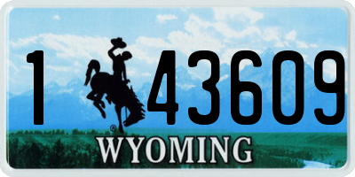 WY license plate 143609