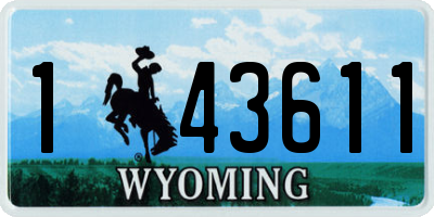 WY license plate 143611