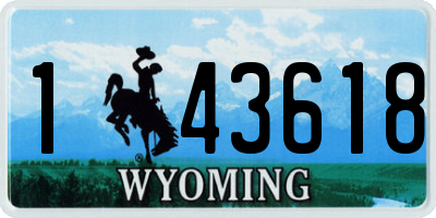 WY license plate 143618