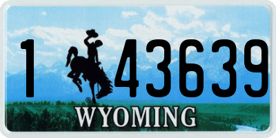 WY license plate 143639