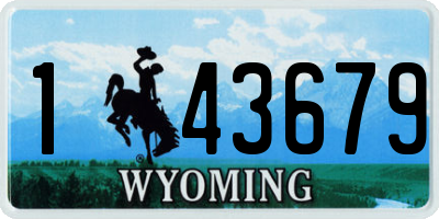 WY license plate 143679