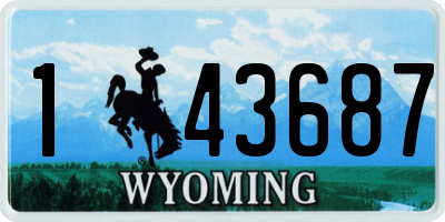 WY license plate 143687