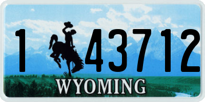 WY license plate 143712