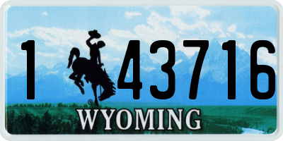 WY license plate 143716