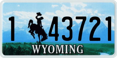 WY license plate 143721