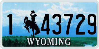 WY license plate 143729