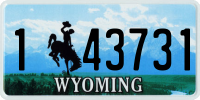 WY license plate 143731