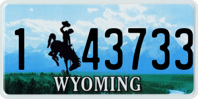 WY license plate 143733